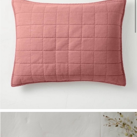 Casaluna/ Casa Luna pillow case cover sham pink linen. Queen - Picture 2 of 6